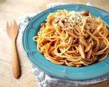 レンジで簡単！ツナとキノコとナポリタン♪作り方4写真
