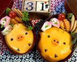 【簡単】キャラ弁 花柄 薄焼き卵作り方16写真
