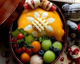 【簡単】キャラ弁 花柄 薄焼き卵作り方17写真