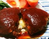 トマトとキャベツのふっくらハンバーグ作り方10写真
