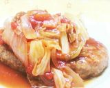 トマトとキャベツのふっくらハンバーグ作り方13写真