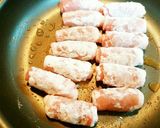 ☆巻いて焼くだけ！豚シソロール♪作り方5写真