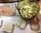 ズッキーニとエビと豆腐の炒め物作り方1写真
