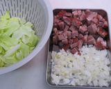 休日ランチに◎具沢山のレタスチャーハン作り方1写真