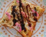 ちくわと蒲鉾でお好み焼き風♪トースト！作り方3写真