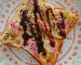 ちくわと蒲鉾でお好み焼き風♪トースト！作り方3写真