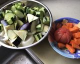 あまり夏野菜のカレー風味のラタトゥイユ作り方1写真