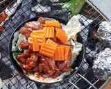 BBQでチーズタッカルビ♪作り方4写真