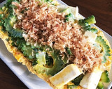 レンジで簡単 減塩 ゴーヤと豆腐の卵とじ作り方4写真