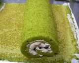 抹茶のロールケーキ和風きなこクリーム♪作り方9写真
