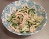 きゅうりと鶏むね肉の簡単ごまドレサラダ作り方4写真