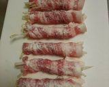 レンジで簡単！焼き肉タレ豚バラもやし巻✨作り方4写真