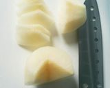 梨と水菜のレモンドレッシング～減塩作り方1写真