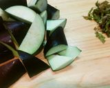 簡単！レンジで♪茄子と青しその味噌ポン酢作り方1写真