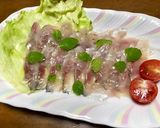 俺流！鯵刺身のグレープフルーツジュレ掛け作り方6写真