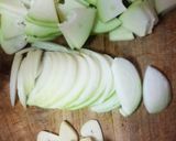 青パパイヤと豚肉の炒め物作り方1写真