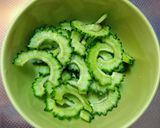 ガリバタがクセになる❤ゴーヤ納豆作り方1写真
