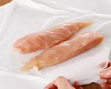 保存バッグ作り置き 鶏胸肉のレンチン蒸し作り方3写真