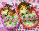 デコ弁☆薔薇のお弁当 ベーコンで♪作り方5写真