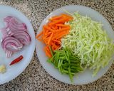 キャベツやいろいろ野菜のアチャール作り方1写真