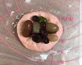 いちごのミルクちぎりパン、かのこ豆入り作り方3写真