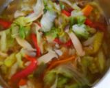 簡単♪レタスとパプリカきのこの中華スープ作り方8写真
