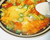 レンジで簡単5分☆残り物の唐揚げでスープ作り方6写真