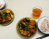 簡単♪高野豆腐の肉ｼｿ巻と茄子の甘酢あん作り方14写真