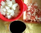レンジde簡単♡豚バラ大根しみしみ煮♪作り方1写真