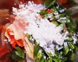 ささげとカニカマの彩り揚げ☆作り方2写真