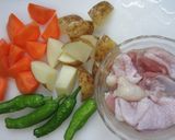 簡単！鶏唐と揚げ野菜の黒糖黒酢和え作り方1写真