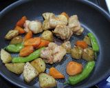 簡単！鶏唐と揚げ野菜の黒糖黒酢和え作り方3写真