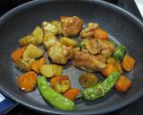 簡単！鶏唐と揚げ野菜の黒糖黒酢和え作り方4写真