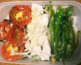 ジップでしっとりバンバンジーのせ3色ご飯作り方7写真