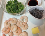 ネギどっさり♡海老の塩昆布パスタ作り方1写真