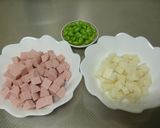 魚肉ソーセージのコロコロかき揚げ作り方1写真