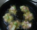 魚肉ソーセージのコロコロかき揚げ作り方3写真