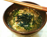 簡単♡海苔と卵でのりたま味噌汁♡作り方3写真