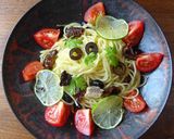 ドライトマトとさんまの燻製のパスタ作り方6写真