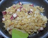 簡単！タコと大葉レタスの生姜醤油炒飯作り方3写真