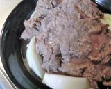 レンジで作る、牛肉と玉ねぎの甘辛に作り方2写真