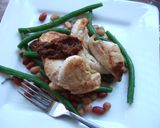 チキンソテーシナモン風味豆サラダ添え作り方4写真