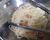 米粉で簡単！冷麦のツナクリーム生パスタ風作り方4写真