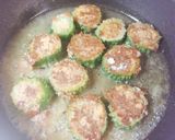 苦瓜(ゴーヤ)の甘辛肉詰め作り方5写真