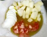 桃の冷製パスタ♡レモンペパーミックス作り方3写真