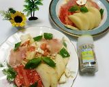 桃の冷製パスタ♡レモンペパーミックス作り方5写真