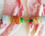オクラ・いんげんちくわの豚肉巻き作り方3写真