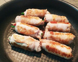 オクラ・いんげんちくわの豚肉巻き作り方7写真