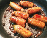 オクラ・いんげんちくわの豚肉巻き作り方11写真