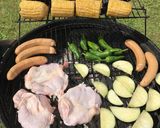 バーベキュー　鶏もも肉　クレージーソルト作り方3写真